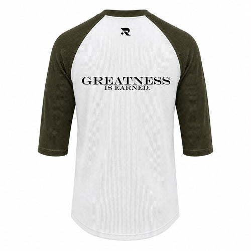 RB02 RAGLAN WAFFLE - ARMY GREEN